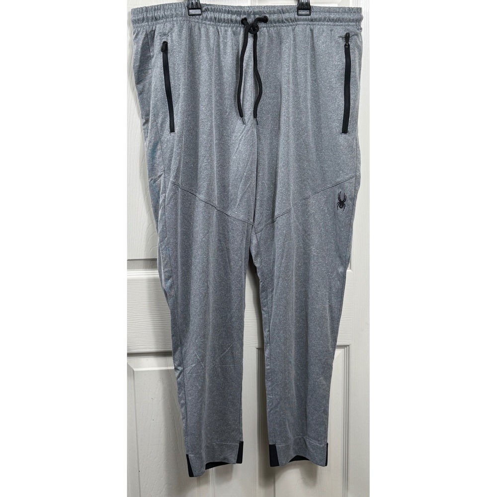 Spyder ProWeb Men XL Activewear Jogger Training Workout Lounge Sporty Pants Gray